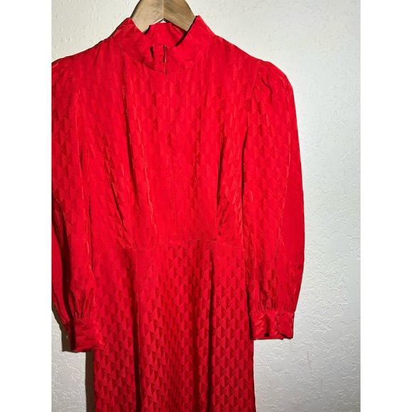 NWOT SANDRO Raya Satin Jacquard Midi Dress Size 34 - Picture 3 of 11